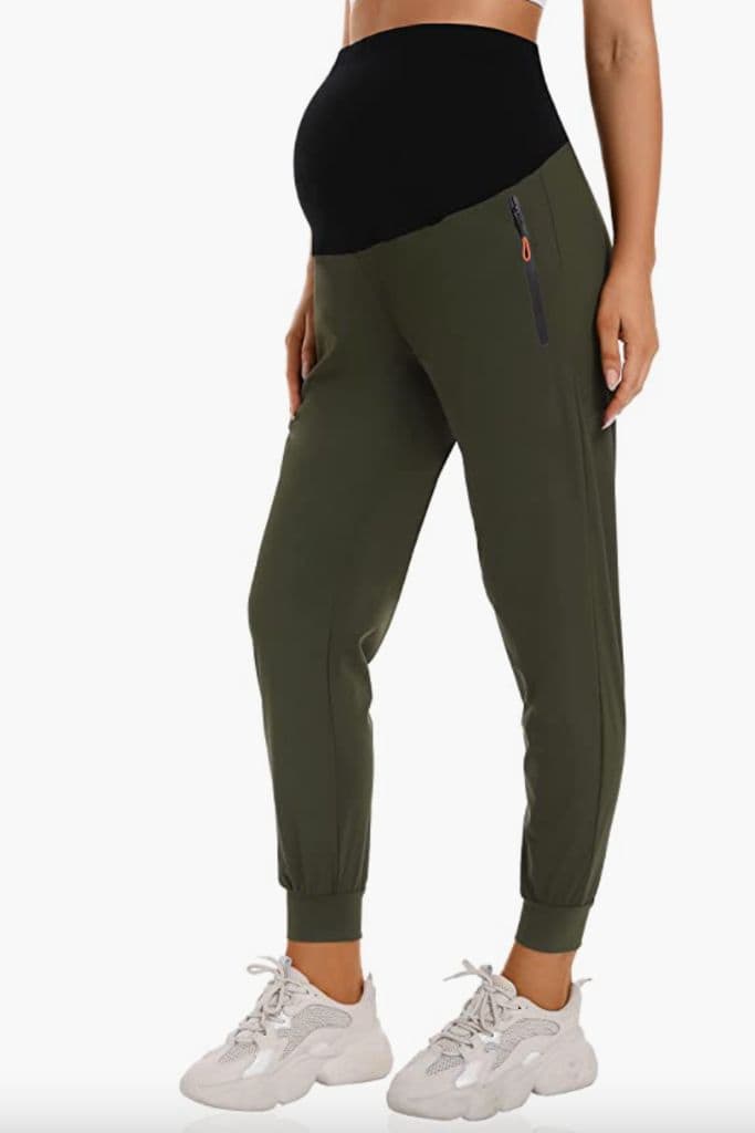 Lightweight joggers are a great option for maternity hiking pants.