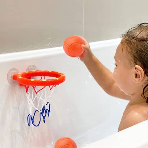 Bath time basketball is a toy designed to be mold-free.