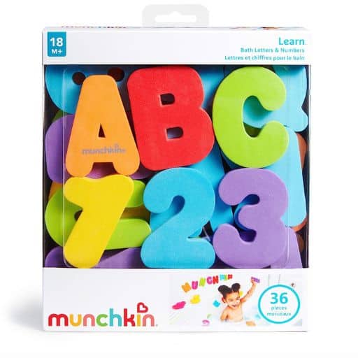 This letters and numbers set is a perfect mold-free bath toy!